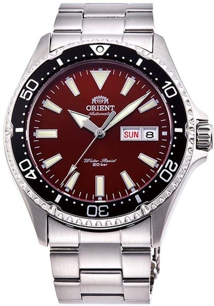 ORIENT Mechanical Sports Watch, Metal Strap - 41.8mm (RA-AA0003R) maroon