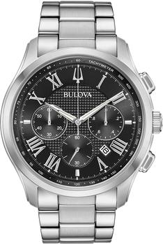 Bulova Men's Chronograph Quartz Watch Steel