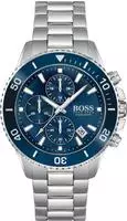 Boss 1513907, Boss Admiral 45 Mm Watch Silber Mann Silver / Blue / Mineral