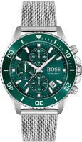 Boss 1513905, Boss Admiral 45 Mm Watch Silber Mann Silver / Green / Mineral