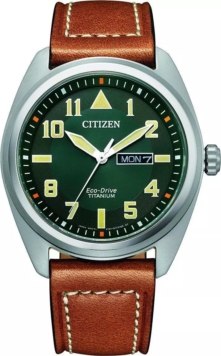 CITIZEN Herren Analog Quarz Uhr mit Leder Armband BM8560
