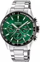 Festina F20560/4 Herren-Chronograph Stahl/Gr&uuml;n
