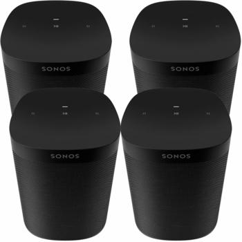 Sonos One SL 4 Room Set schwarz