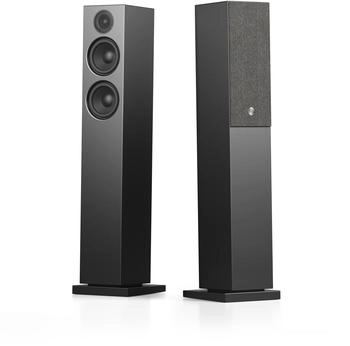 Audio Pro A38 W drahtloser Multiroom-Standlautsprecher in Schwarz
