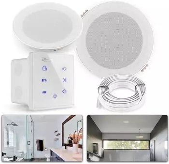 Power Dynamics A50 badkamerspeakerset Bluetooth speaker voor badkamer 5 Inch 80W, Bluetooth Lautsprecher