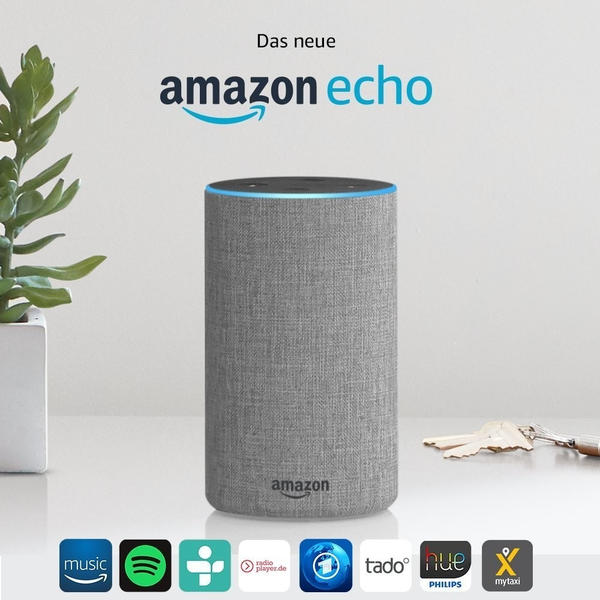 Ausstattung & Energiemerkmale Amazon Echo (2. Generation) Hellgrau Stoff