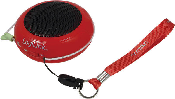 LogiLink Portabler Aktivlautsprecher mit Akku rot