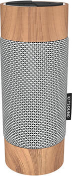 Kitsound Diggit Bluetooth Outdoor Speaker Silver/Wood