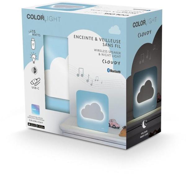 Bigben Colorlight kabelloser Lautsprecher & Nachtlicht Cloudy