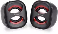 Equip 245331, Equip Mini USB Lautsprecher f. Notebook u. PC, schwarz/rot