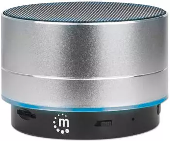 Manhattan Metallic LED-Bluetooth-Lautsprecher silber