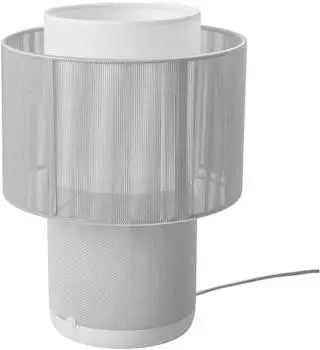 SYMFONISK Tischleuchte WiFi-Speaker, Stschirm, wei&szlig;