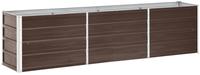 vidaXL Garten-Hochbeet Verzinkter Stahl 240&times;40&times;45 cm Braun