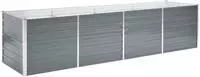 vidaXL Garten-Hochbeet Verzinkter Stahl 320x80x77 cm Grau