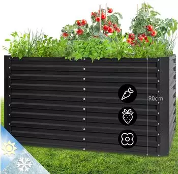 Blumfeldt High Grow Straight Hochbeet 200x90x100cm anthrazit