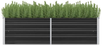vidaXL Garten-Hochbeet Anthrazit 160x40x45cm Verzinkter Stahl (45731)