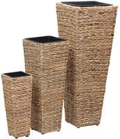 vidaXL Blumenk&uuml;bel 3 Stk. Wasserhyazinthe Braun