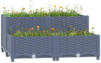 vidaXL Hochbeet 80x80x38 cm Polypropylen
