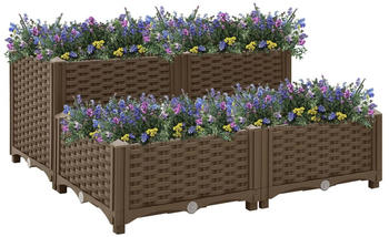vidaXL Hochbeet 80x80x38cm Polypropylen (316523)