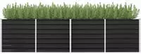 vidaXL Garten-Hochbeet Anthrazit 320 x 80 x 77 cm Verzinkter Stahl