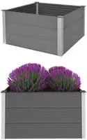 vidaXL Garten-Hochbeet WPC 100 x 100 x 54 cm Grau