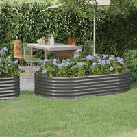 vidaXL Hochbeet Verzinkter Stahl 175x100x36 cm Grau