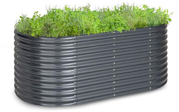 Blumfeldt Hochbeet Metall 200 x 80 x 100 cm grau
