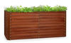 Blumfeldt Rust Grow Gartenbeet verzinktes Stahlblech 0,6 mm Rost-Finish 200 x 90 x 100 cm
