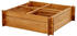 Nativ Haushalt Hochbeet mit 4 Pflanzzonen 100 x 100 x 30 cm (NA129)