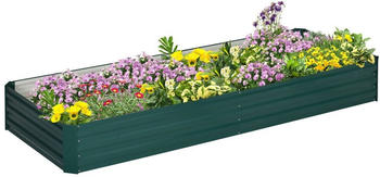 Outsunny Hochbeet Stahl 241 x 90,5 x 30 cm grün (845-518GN)