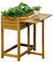 Outsunny Hochbeet Holz mit klappbarer Tischplatte 64 x 63 x 74,5 cm braun (845-816V00BN)
