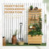 Outsunny Hochbeet mit Rankgitter Holz 63 x 39 x 160 cm braun (845-818V00BN)