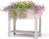 holz4home Hochbeet Kiefernholz mit Vlies- & Einlegefolie 37 x 78 x 80 cm grauweiß