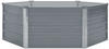 vidaXL Hochbeet 42405, grau, 129 x 129 x 46 cm, verzinkter Stahl