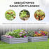 Outsunny Hochbeet Set 2-teilig Stahl verzinkt 100 x 100 x 30 cm grau (845-517GY)