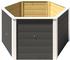 anthrazit/weiß: Weka Hochbeet Elementhochbeet 6-Eck 669 120x120x68,5cm