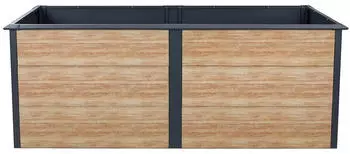 Westmann Metall-Hochbeet Primus Multi XL mit Schneckenschutz 200 x 100 x 77 cm Holzoptik anthrazit Westmann Metall-Hochbeet Primus Multi XL mit Schneckenschutz 200 x 100 x 77 cm Holzoptik anthrazit