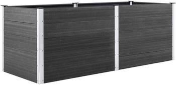 vidaXL Garten-Hochbeet 250x50x91cm WPC Grau