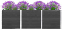 vidaXL Garten-Hochbeet 300x100x91 cm WPC Grau