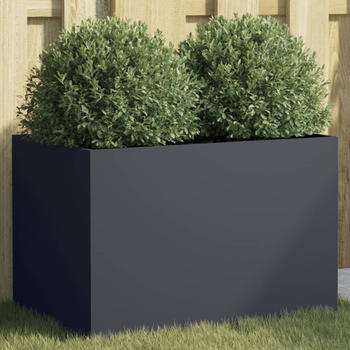 vidaXL Pflanzkübel 62x40x39cm Kaltgewalzter Stahl Anthrazit