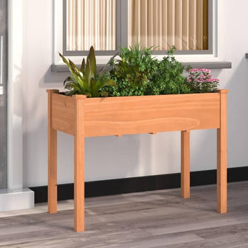 vidaXL Pflanzkübel mit Einsatz Braun 118x59x76cm Massivholz Tanne