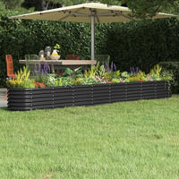 vidaXL Hochbeet Verzinkter Stahl 332x40x36 cm Anthrazit