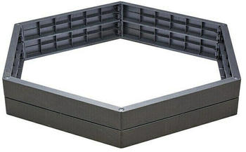 Garantia Hochbeet Ergo XL Stone Ø145x25cm Kunststoff Anthrazit