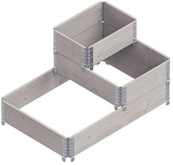 Upyard Hochbeet 3 Ebenen 120x80x58,5cm Holz 301,8 l Grau