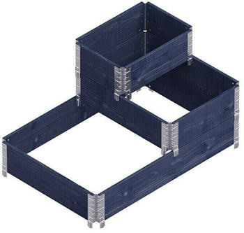 Upyard Hochbeet 3 Ebenen 120x80x58,5cm Holz 301,8 l Schwarz