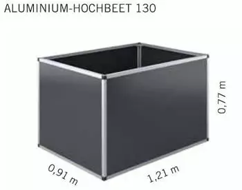 KGT Aluminium Hochbeet 130 anthrazit 700l – Robuste Materialien für Langlebigkeit