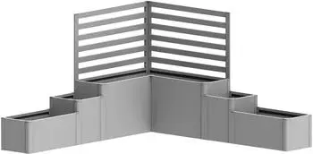 Biohort Hochbeet Da Vinci 299,5x299,5x168cm silberfarben-metallic