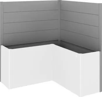 Biohort Sichtschutzelement f&uuml;r Hochbeet Belvedere L150 (L-Form) LxH: 152x91 quarzgrau-metallic (B189906)