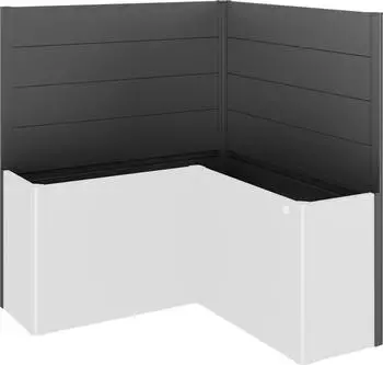Biohort Sichtschutzelement f&uuml;r Hochbeet Belvedere L150 (L-Form) LxH: 152x91 dunkelgrau-metallic (B149906)
