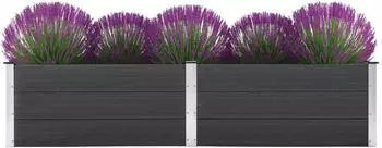 vidaXL Garten-Hochbeet 250x100x54cm WPC Grau (49059)